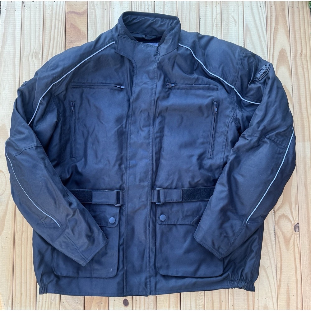Men's Bilt‎ Blw 41 Black Motorcycle Jacket Cold Weather Riding Zip Out Liner 2XL